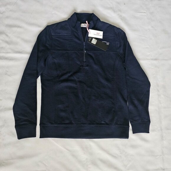 Vineyard Vines Men's Navy Quarter-Zip New England Patriots Shep Shirt Size Small - Picture 3 of 16
